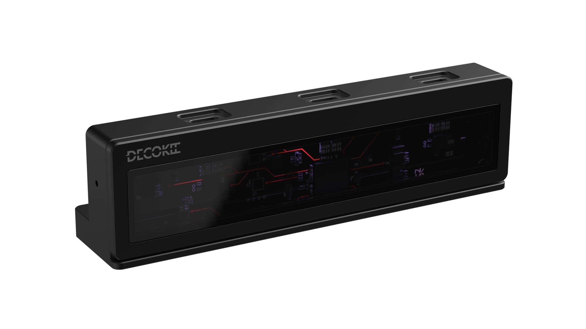 Hub USB-C avec LED RVB, 3 x Type-C (avec USB 3.2 Gen2) et 1 x ports de type A (avec USB 3.0), vitesse de transfert de 10 Gbit/s (noir)