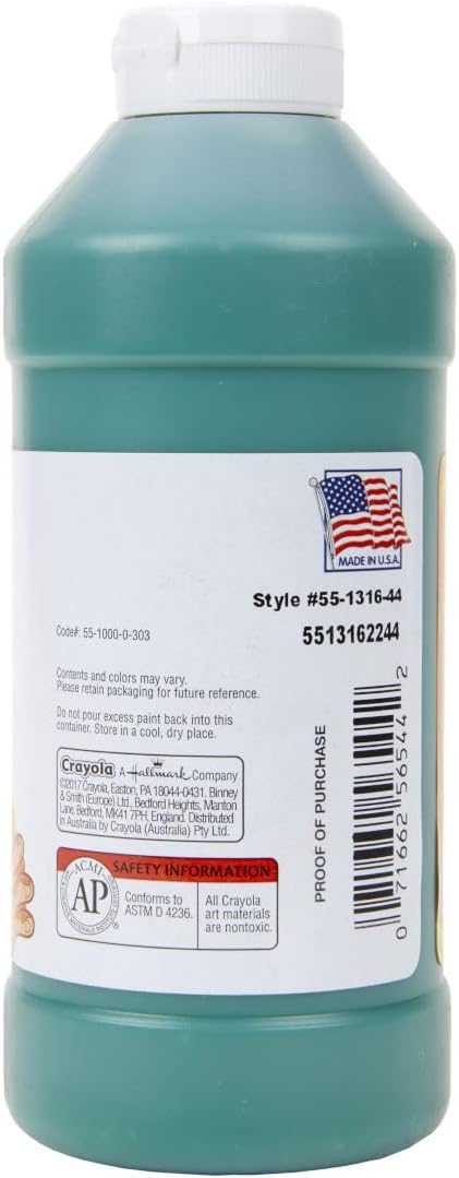 Crayola Washable Finger Paint, Green, 16 Ounce, School Painting Supplies, Gifts for Kids, 3, 4, 5, 6 : Everything Else