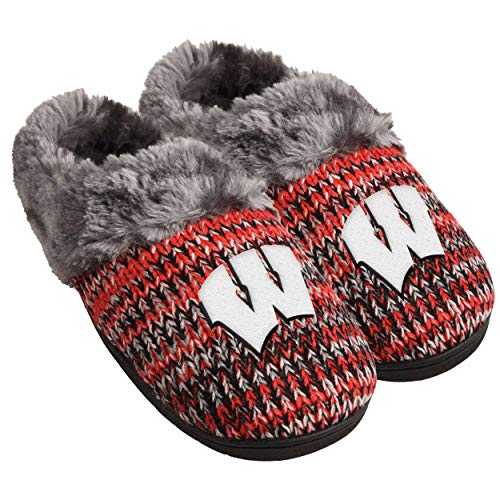 FOCO Wisconsin Badgers NCAA Womens Peak Slide Slipper - XL