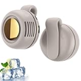 LivialyCity Small Clip Fan, Portable Silent Mini Bladeless Fan Clip On, 3 Speeds Clip-on Fans for Shirt, Mini Whirlwind Fans for Waist Clips (White)