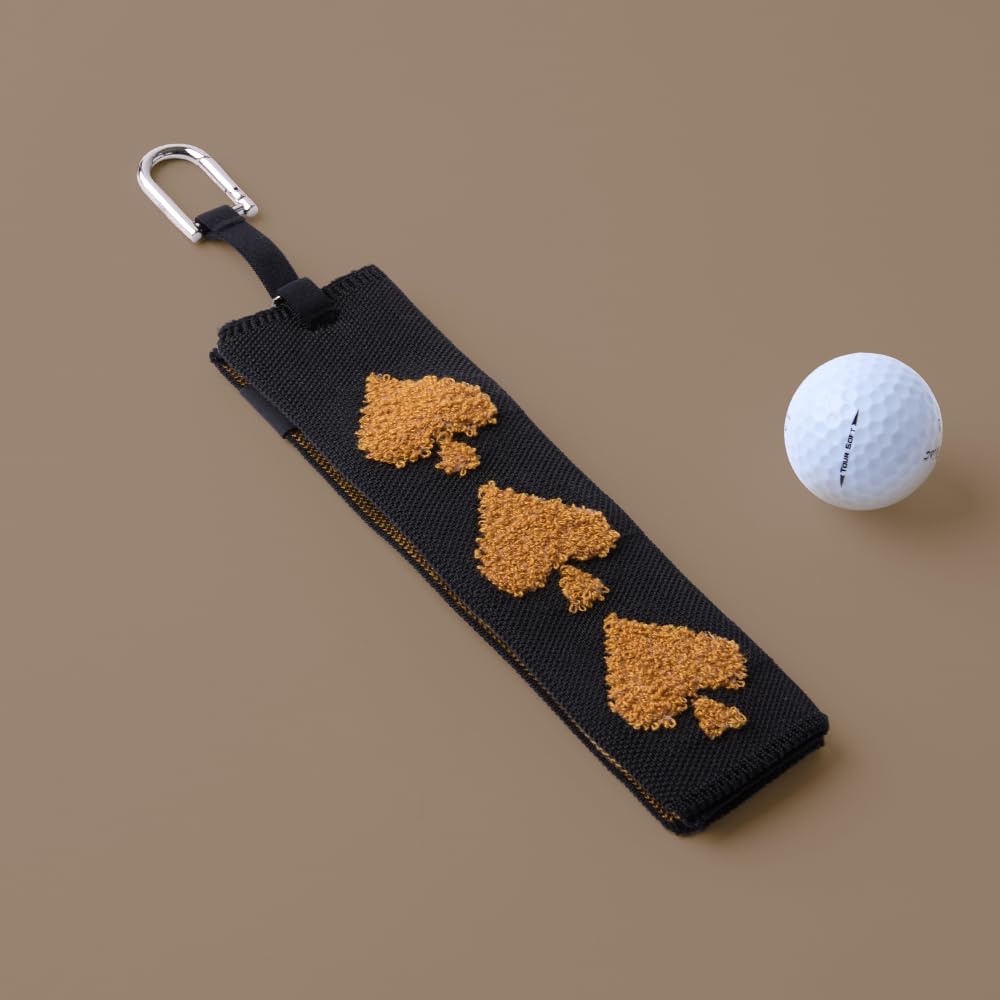 Divertida toalla de golf, I Use This Towel to Wash My Balls, regalos de golf, accesorios de golf, toallas de golf bordadas para bolsas de golf con clip, colorida (dorado espada)