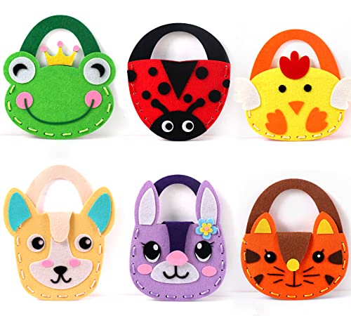 Flying-Childhood-DIY-Toddler-Crafts-for-Parties-Class-Sewing-6-Farm-Animal-Bags-Felt-Toys-as-Preschool-Kindergarten-Party-Activities-Arts-Supplies-Lacing-Projects-for-Little-Kids-Ages-3 Flying-Childhood-DIY-Toddler-Crafts-for-Parties-Class-Sewing-6-Farm-Animal-Bags-Felt-Toys-as-Preschool-Kindergarten-Party-Activities-Arts-Supplies-Lacing-Projects-for-Little-Kids-Ages-3