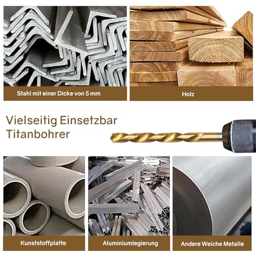 Oblivix 50 Stück HSS Bohrer, Spiralbohrer Metall, HSS Bohrer set 1-3mm für Holz, Metall, Kunststoff