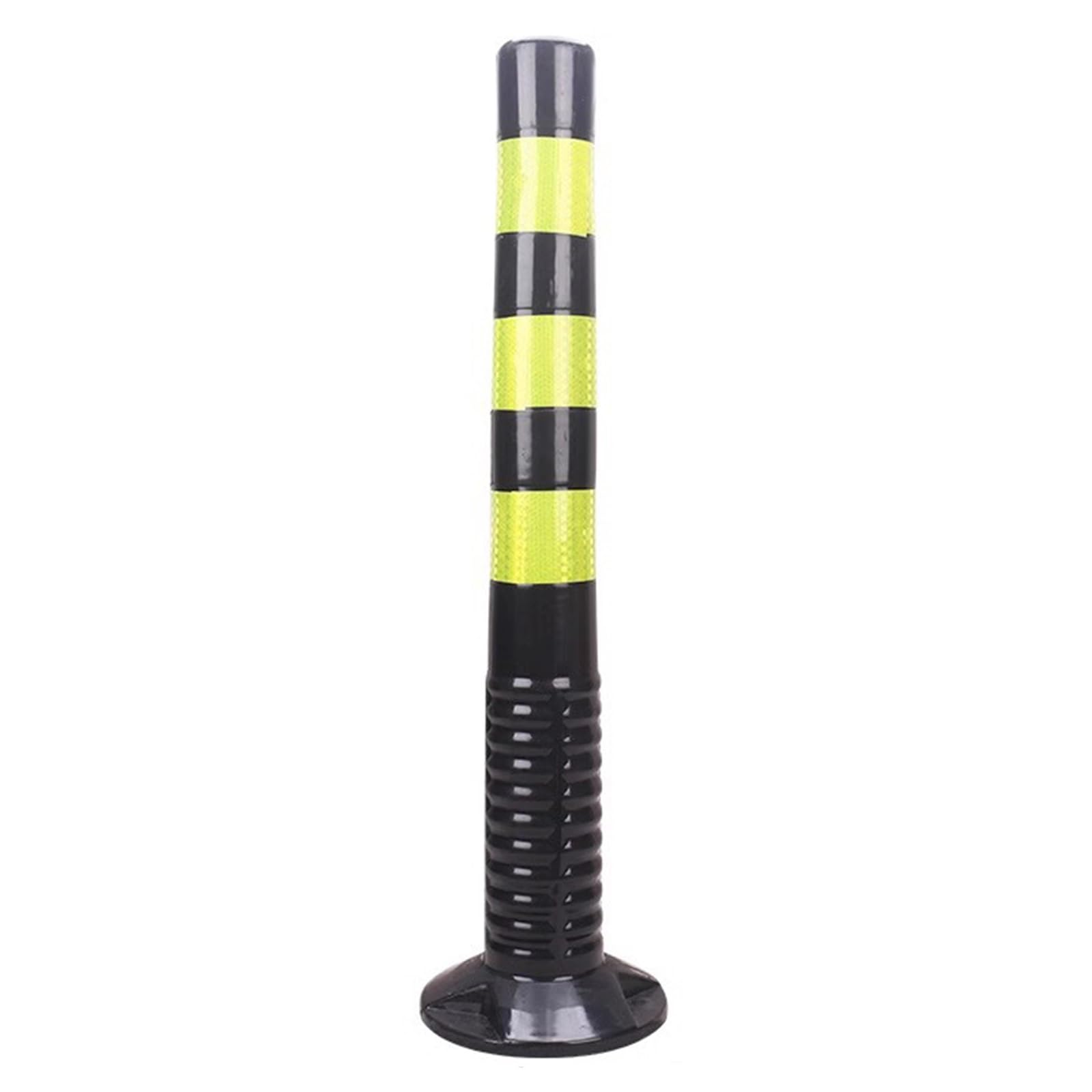 Conos/ Poste señalizacion trafico Autopista Postes Delimitadores de Tráfico con Kit de Tornillos, Flexible PU Conos de Seguridad para Calles Carretera Garaje Calzada, Bolardo Visual Nocturno(Black,H-7