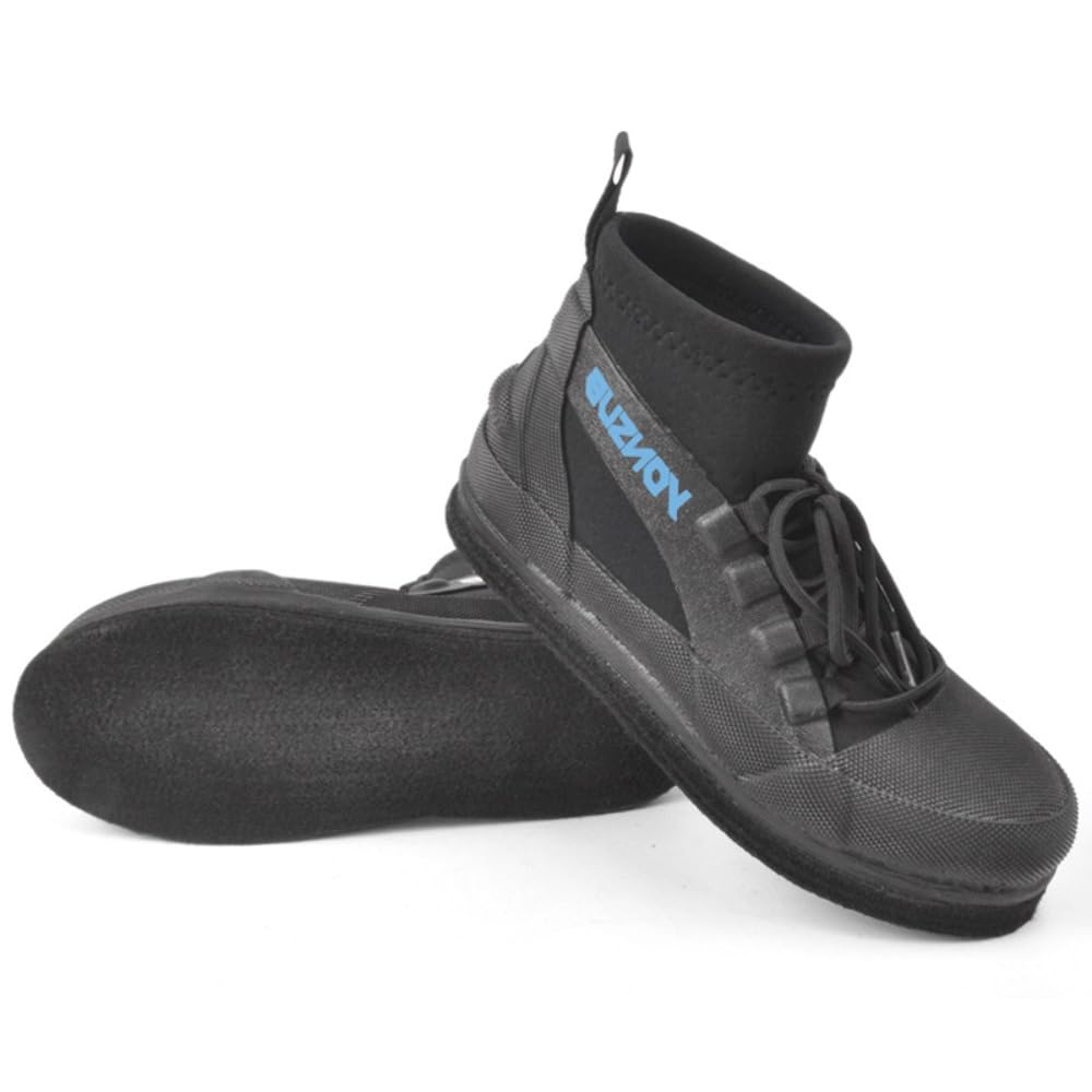 Felt Sole Wading Shoes for Men, Fly Fishing Deck Boots, Waterproof Lightweight Breathable, Non-Slip Felt Bottom