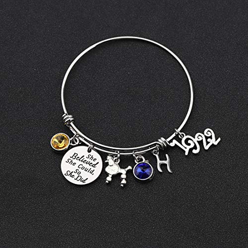 Image of CENWA Sorority Bracelet - She Believed She Could So She Did - Stainless Steel Bangle - Graduation Gift for Sorority Sisters