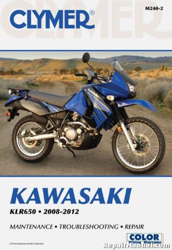 Clymer M240-2 Repair Manual cover showing a Kawasaki KLR650 motorcycle
