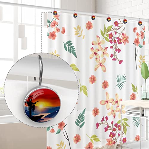 Crochets pour rideau de douche déco Wushu en acier inoxydable - 5