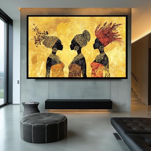 Tableau africain sur toile de 30x40cm pour décoration murale