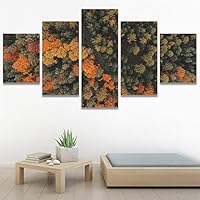 SIGNWIN 5 Panel Canvas Wall Art Greenlands for Home Decorations Ready to Hang - 60