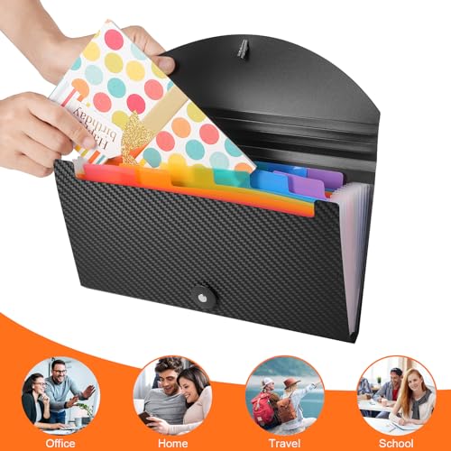Receipt Organizer Cesil 13 Pockets Receipt Holder Small Accordion File Organizer Expanding File Folder Large Capacity Cards Ticket File Check Cards Bill Business Coupons Storage Ca image 3