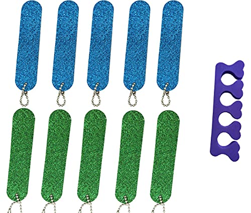 Lime à ongles 180 pour un limage précis, lot de 10 mini limes double face brillantes