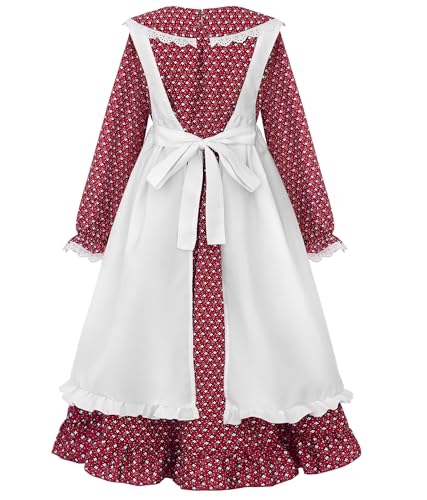 Disfraz completo niña Prairie rojo talla 14/160 miniatura 2