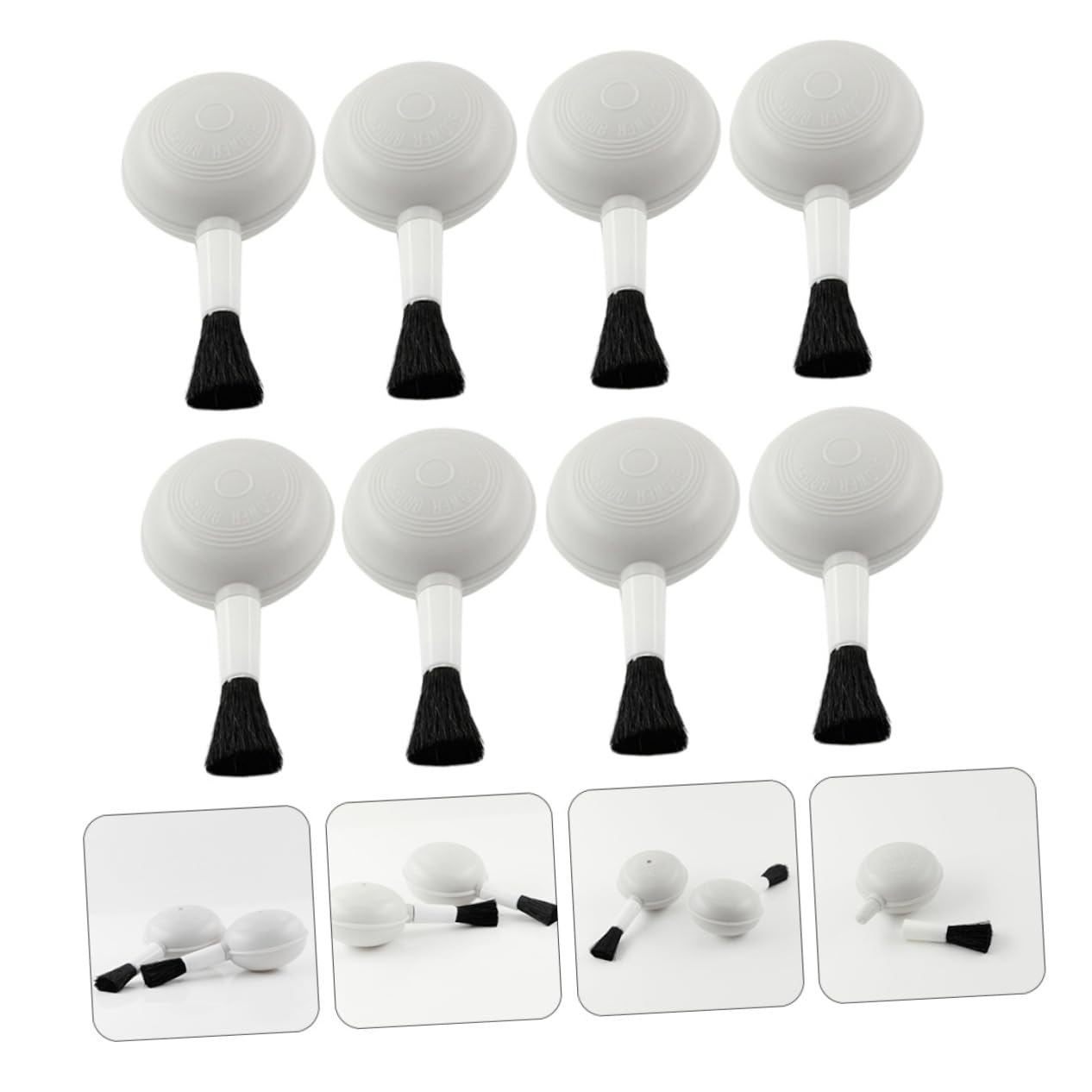 LIFKICH 8pcs Cleaning Brush Blower for Camera Lens Dust Remover Lens Dust Cleaner Watch Cleaning Kit Camera Lens Blower Brush Watch Cleaner Dusters for Cleaning White Abs