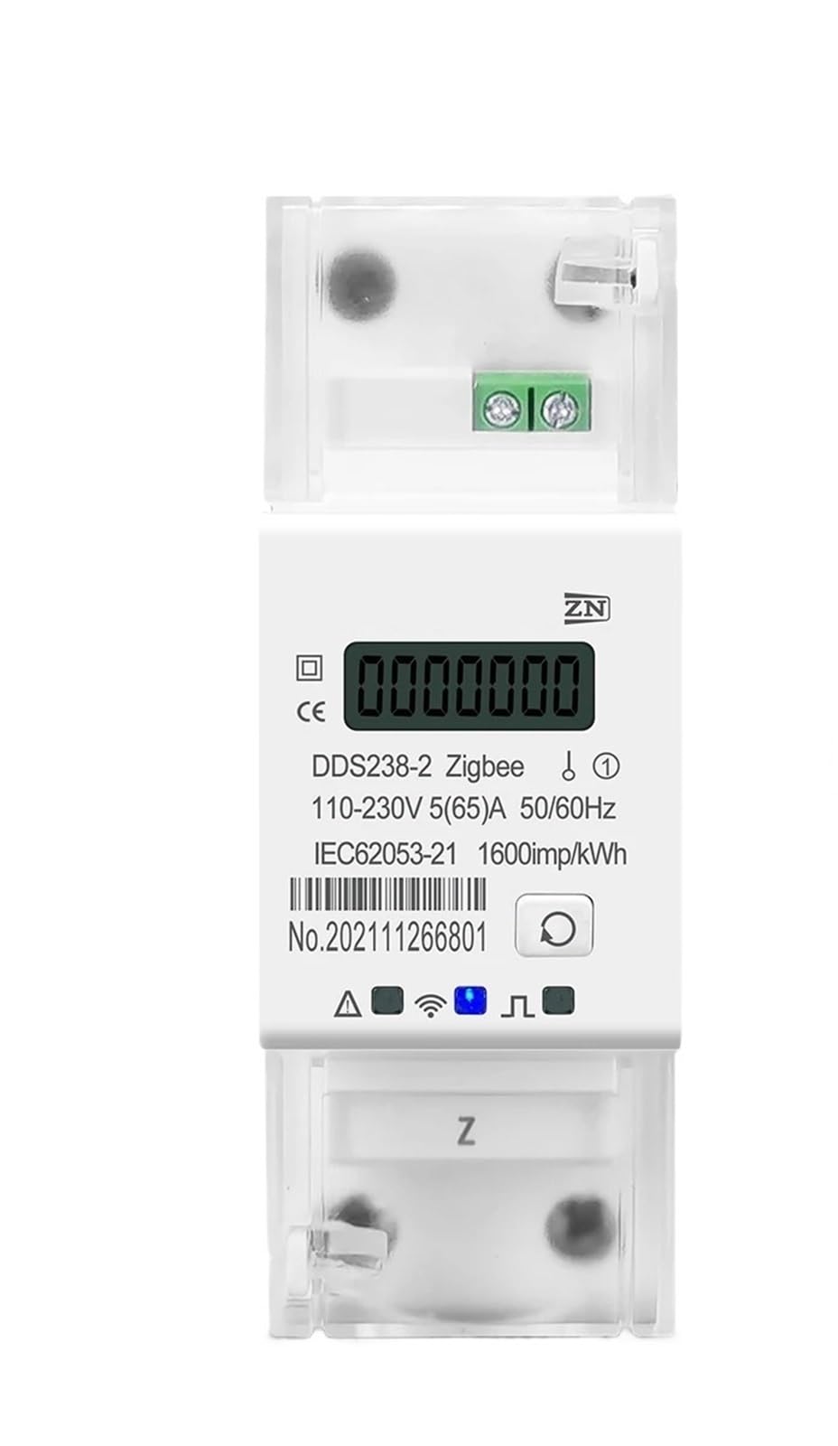 65 A jednofazowy licznik energii na szynę DIN timer monitora watomierz 110 V 220 V 50/60 Hz (energia meter)