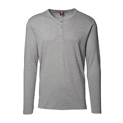 Preisvergleich Produktbild ID Langarmshirt mit Knopfleiste (XL, Grau-meliert)