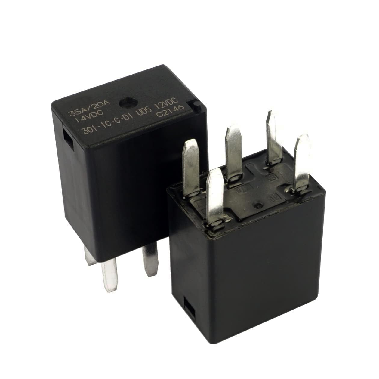4 Pin 6 Volt To 12 Mini Relay 35A 12VDC 5-Pin GM Multi-Use Automotive ...