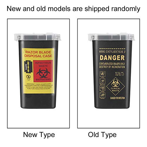 Sharps Container,Sharps Needle Disposal Containers, Tattoo Needles Disposal Collector Rectangular Trash Can Waste Bin Tattoo Supplies And Equipment (Black) #TOP6
