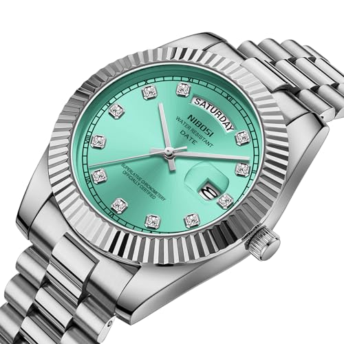 Image of NIBOSI Men Watches Analog Quartz Stainless Steel Watches for Men Waterproof Business Classic Desiger Wrist Watch Day&Date