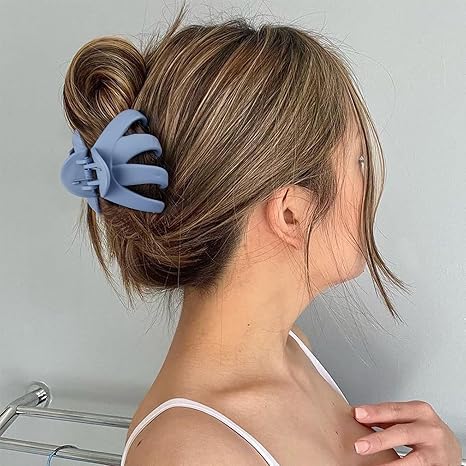 Image of ANNA CREATIONS 4 Pcs Octopus Shape Matte Hair Claw Clips for Women & Girls - Strong Hold, Non-Slip Clutcher for Thick, Thin Hair - Stylish Everyday Hair Accessories