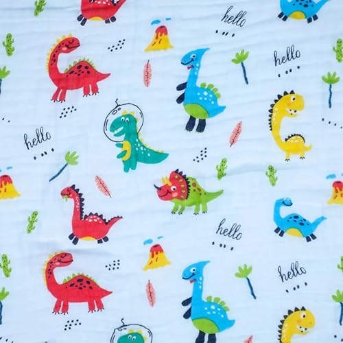Image of SMILE BABY 100% Organic Cotton 6-Layer Muslin Baby Blanket (100x110 cm) is Super Soft, Breathable, and Gentle on Baby's Skin. Perfect for Comfort, Warmth, and Everyday use. Includes 1 Blanket