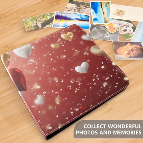 Álbum de Fotos Autoadhesivo DIY Scrapbook Álbum Globos de Amor Día de San Valentín Carpeta de 3 Anillos Libro de Fotos 40 Páginas 8x10 para Memorias miniatura 5