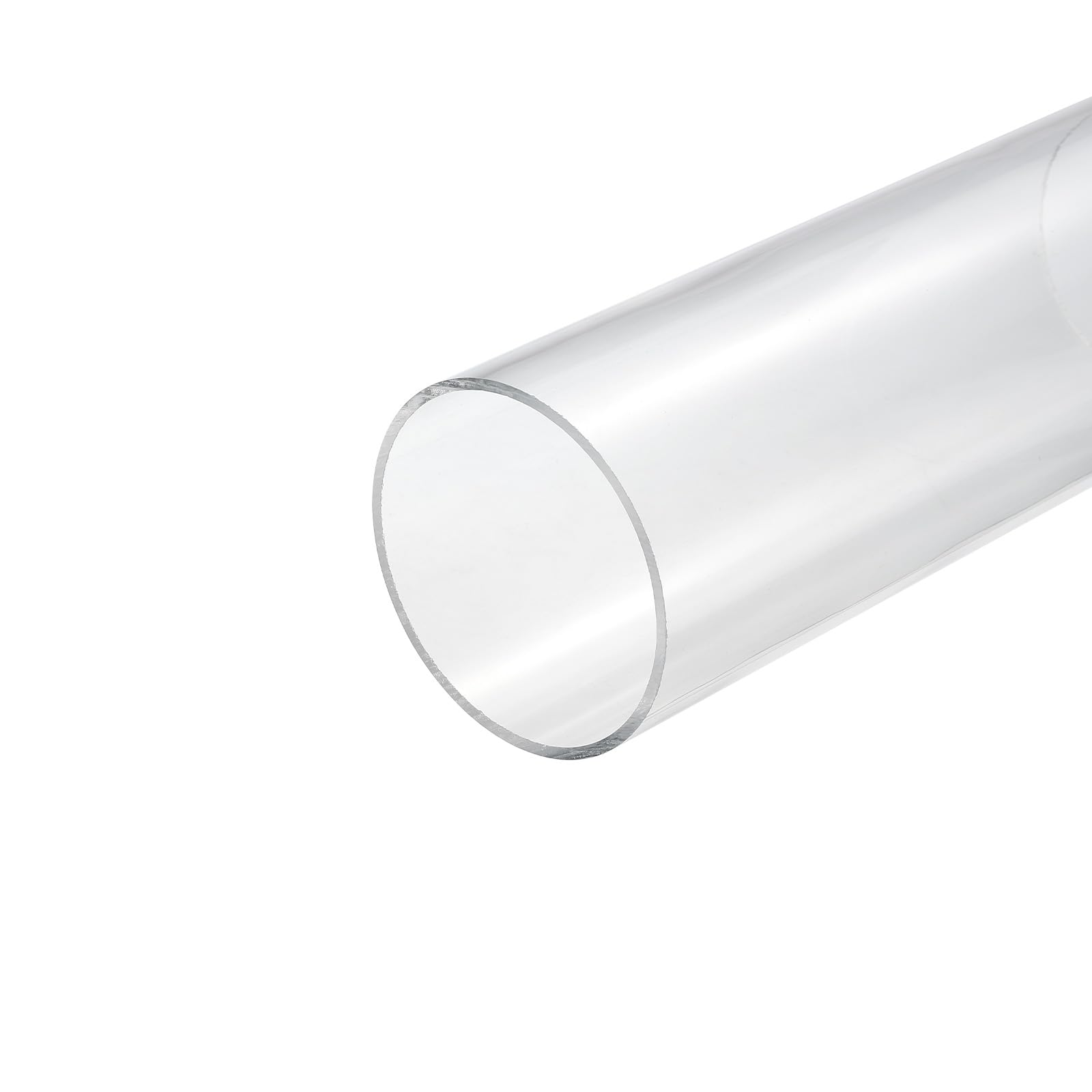 MECCANIXITY Acrylic Pipe Clear Rigid Round Tube 84mm(3 5/16") ID 90mm(3 1/2") OD 10" for Lamps and Lanterns, Water Cooling System