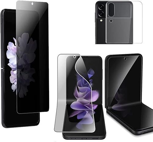 Protector de pantalla de privacidad para Samsung Galaxy Z Flip 4 5G, pantalla interior de película suave antiespías, pantalla interior y salida de