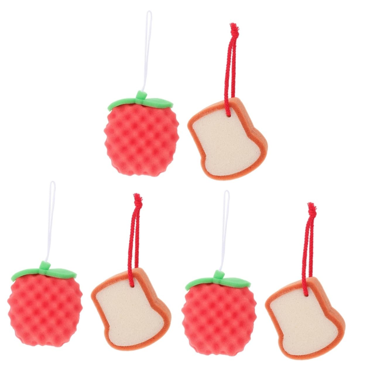 MAGICLULU 6 Piezas Esponja De Baño Para Bebé Depurador De Bañera Suministros De Baño Esponjas De Baño Para Ducha Esponja De Baño Natural Nailon Niño Pequeño Esponja Suave Rojo Cuerpo