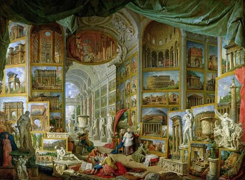 Impression sur toile Paolo Pannini pour habiller un grand mur vide de salon avec élégance