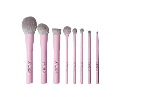 FzvuLosA - Set de Pinceles de Maquillaje Premium 8 Unidades (Rosa)
