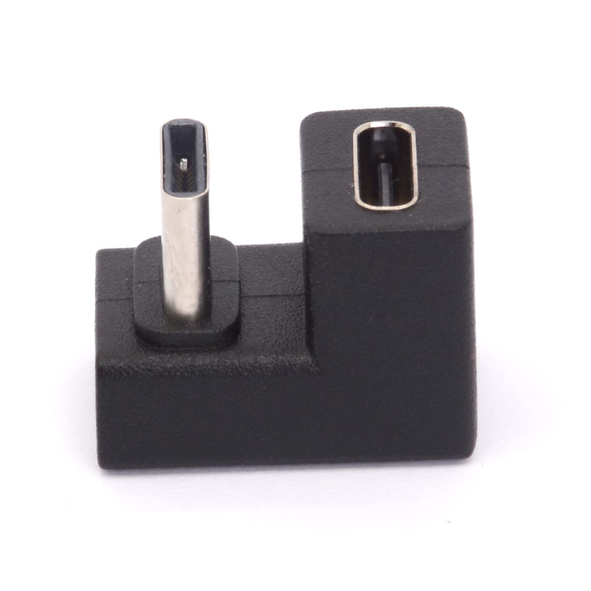 Adattatore Angolato USB 3.0 Maschio A USB-C Femmina 90 Gradi - CY Nero Per Laptop