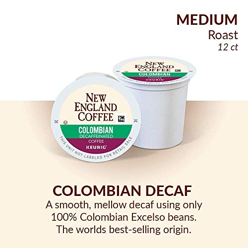 New England Coffee Colombian Decaffeinated Medium Roast K-Cup Pods 12 Ct. Box (Pack Of 6) #TOP1