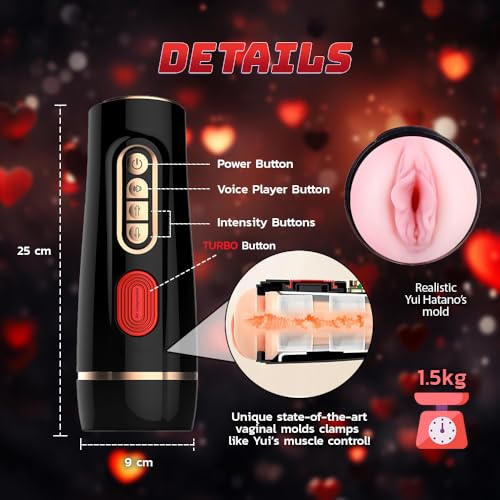 Image of Male Masturbators | 10 Modes Automatic Sucking Vibrating & Squeezing TPE Pocket Pussy Masturbation Cup 3D Realistic Textured Male Sex Toys Penis Massager | OH-AV-043