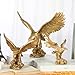 H&W Golden Eagle Statue, Flying Wild Bird Eagle Decorative Bronze Patina Resin Figurine（M）