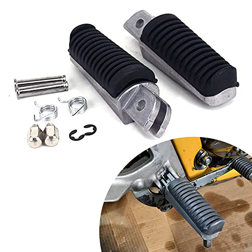Estriberas de pie de motocicleta Reposapiés Pedales Reposapiés CNC Compatible con Yamaha TDR125R FZ6 Fazer FZR 600 700 SP XJ600 YZF 600 1000 TDM 900 FZ6R FJR 1300 - Negro Cover