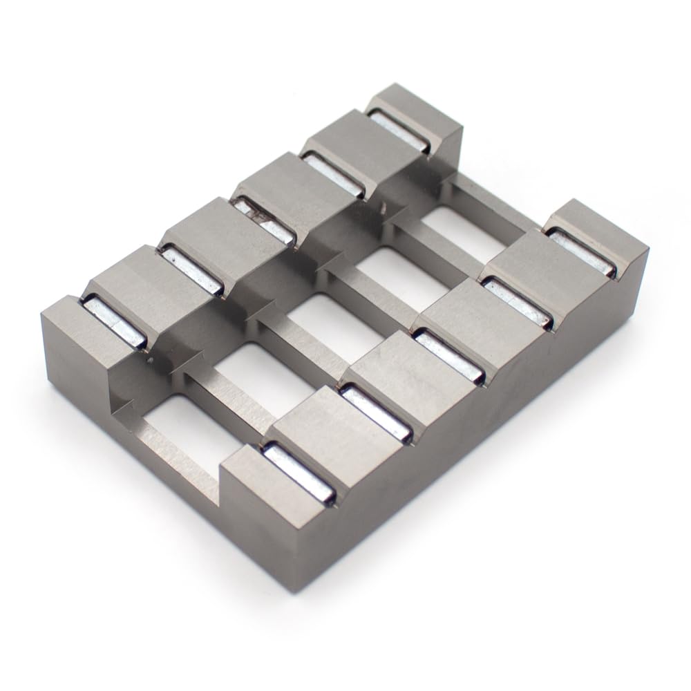 Toplionace Plantilla de Transferencia de Piedras Preciosas de 5 Estaciones con Base Magnética - Herramienta de Precisión CNC de Aleación de Aluminio de Alta Concentricidad