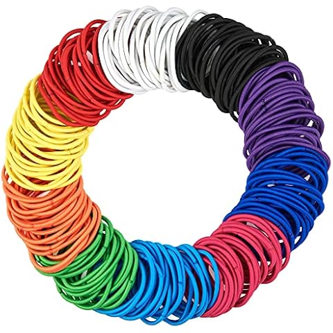 Expressions 216-Piece Hair Ties, 4mm Bright Colors Value Pack, No Metal Ponytail Holders For Thick, Curly, and All Hair Types Cover
