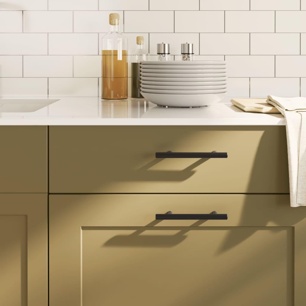 Maniglie per Mobili 20 pz Nere 96 mm in Acciaio Inox,Maniglie Moderne,Maniglie Cassetti,Maniglie per Mobili-3203604
