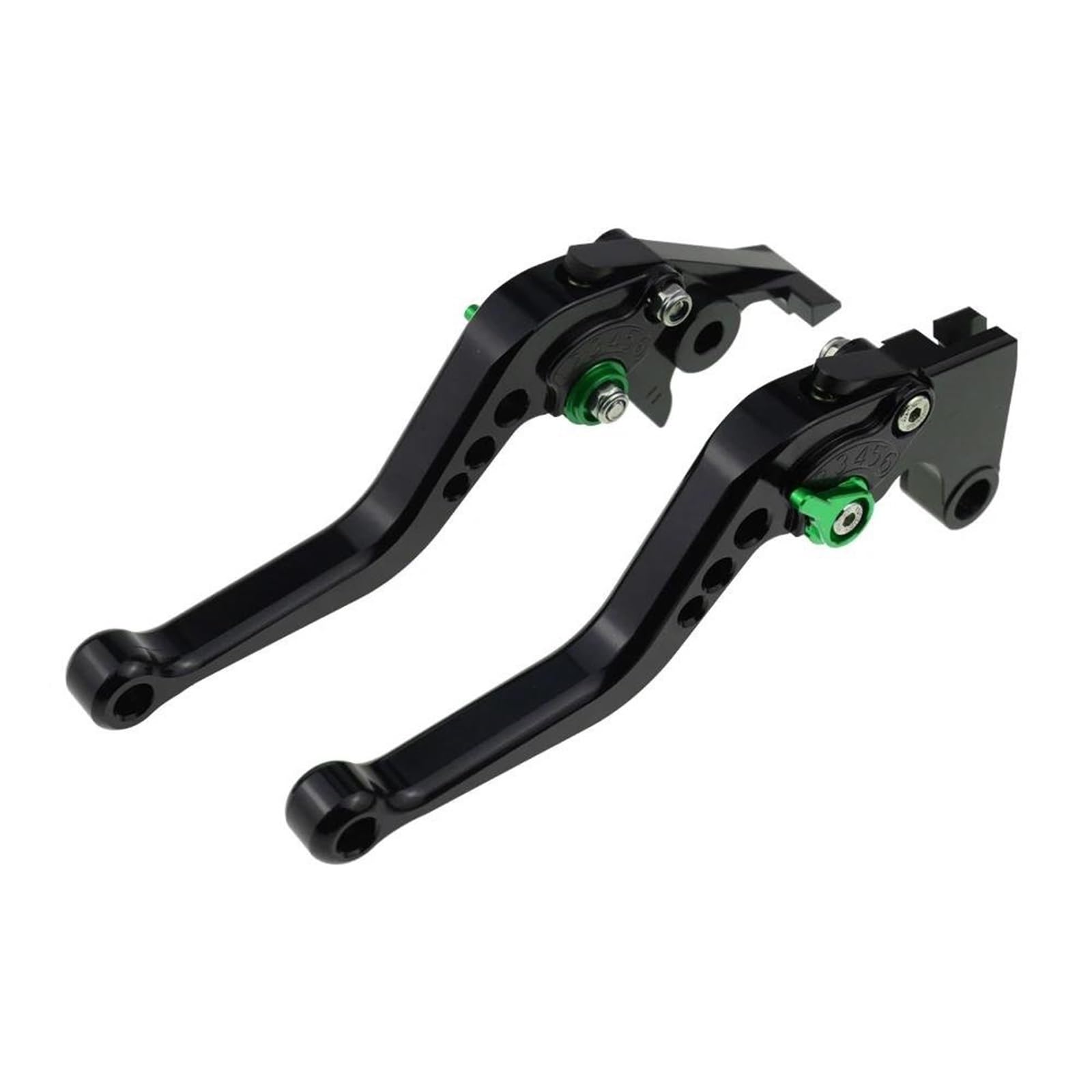 Clutch Handle Lever for Meteor 350 2021-2024 for Hunter 350 2022-2024 for Bullet 350 2023-2024 Motorcycle Short Brake Clutch Levers(A-Black with Green)