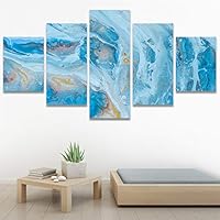 SIGNWIN 5 Panel Canvas Wall ArtAbstract Colorful Decorative ElementsModern Artwork for Home Decorations Ready to Hang - 60