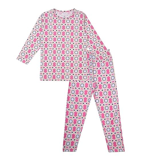 Image of NammaBaby Girl's Soft Cotton Night Suit (Printed T-Shirt & Pant Set /Girls Night Dress /Nightwear) Pack of 1