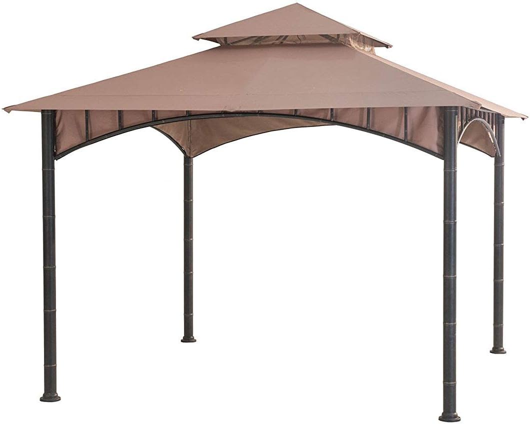 Beige Whisper 10' x 10' Two-Tiered Gazebo Replacement Canopy