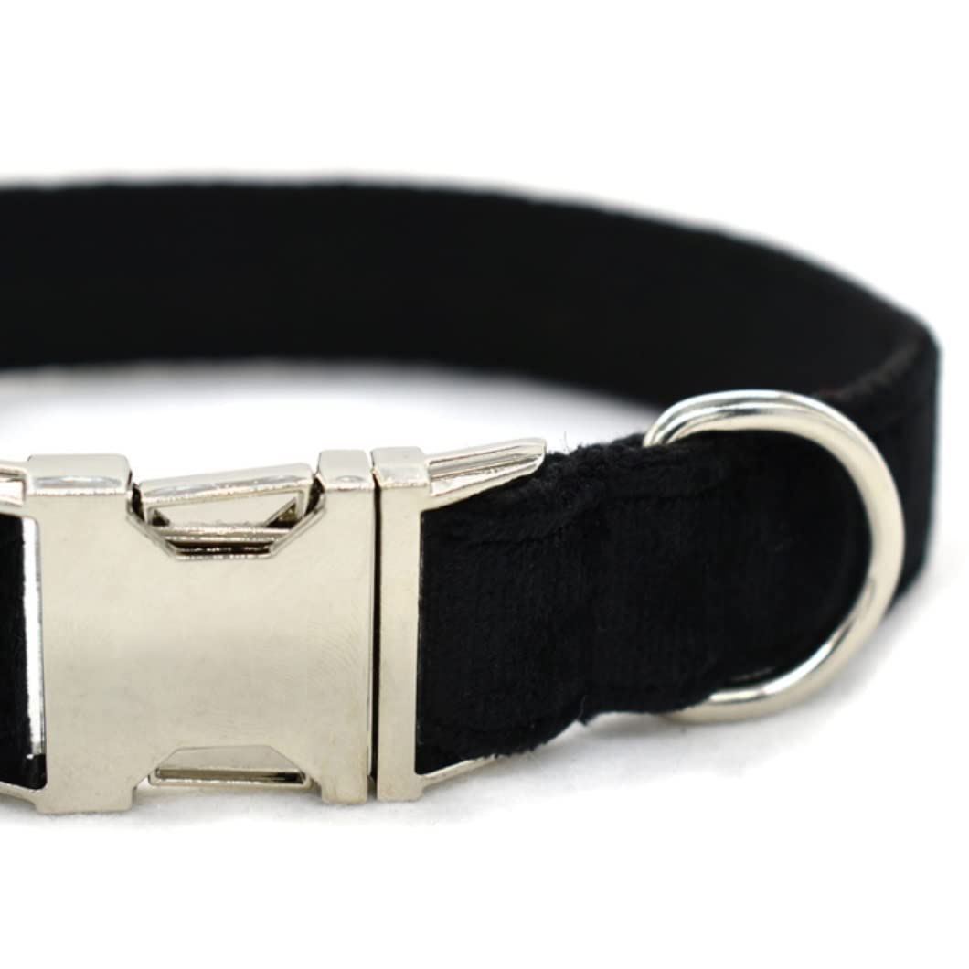 Correa Perro Correr Corbata De Lazo Collar para Mascotas Diseñador Espesar Terciopelo Ajustable Perro Personalizado Y Conjunto Correa Antideslizantes Reforzada(33-51cm)