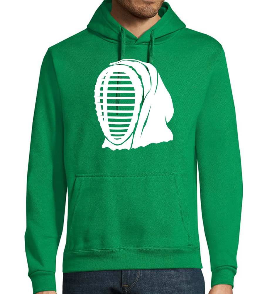 Kendo - Felpa con cappuccio da uomo, verde, XXL