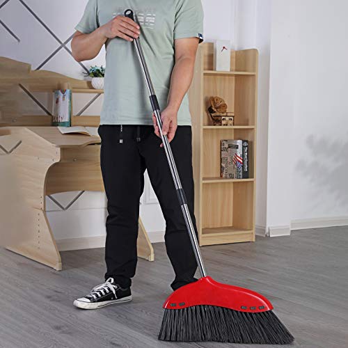 Anriy Outdoor Broom for Floor Cleaning - Heavy Duty Commercial Sweeper Brooms for Garage, Patio, Lobby, Mall, Office and Concrete Floor, Indoor Angle Broom for Sweeping Home and Kitchen (52 inch)