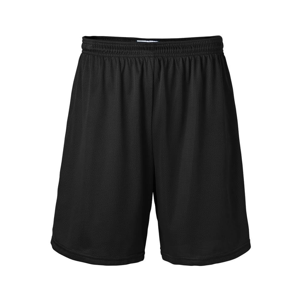 mens Athletic Drawstring Mini Mesh Nylon Shorts, 7" Inseam