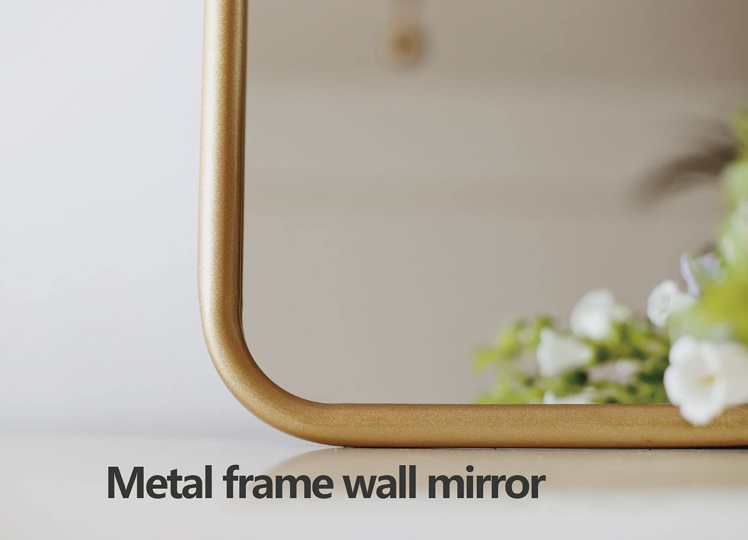 【インテリア】⁂アーチ型壁掛けミラー⁂淡いゴールドカラー⁂幅50cm高さ75cm インテリア】⁂アーチ型壁掛けミラー⁂淡いゴールドカラー⁂幅50cm