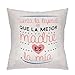 ZCHXD Regalo del Día de la Madre Funda de cojín Colorida 45x45 Funda de Almohada de Lino decoración cojín para Sala de Estar Silla Coche para mamá (Estilo 5)