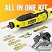 EzzDoo Electric Chainsaw Sharpener Kit with 6 Titanium-Coated Diamond Bits - Handheld Chain Saw Sharpener Tool for All Chains - No Removal Required, Easy and Fast Chainsaw Sharpening Kit